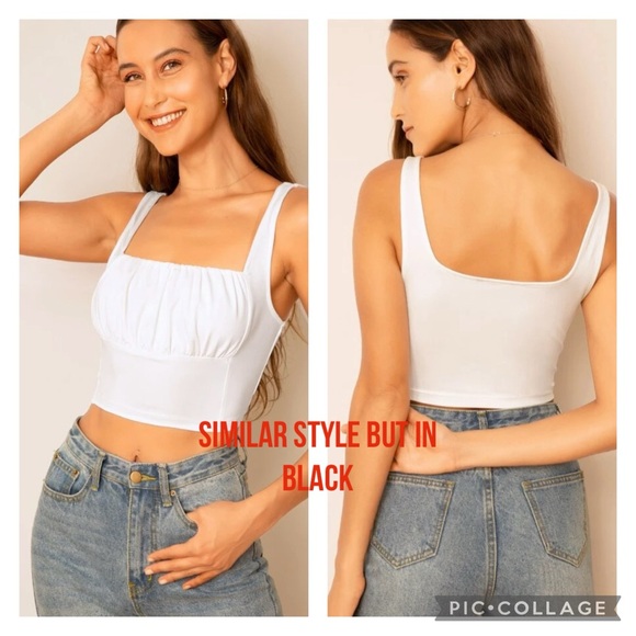 🍭 3/$10 For Bundle Only: Shein Ruched Bust Crop Top - Picture 2 of 8